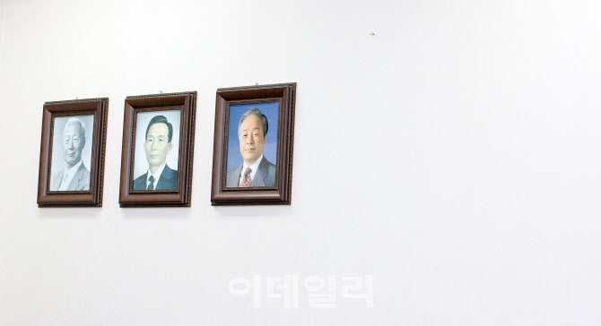 [포토]이명박-박근혜 전 대통령 사진 없는 미래통합당 회의실