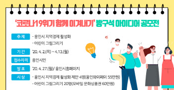 용인시 코로나19 위기극복 ‘방구석 아이디어’ 공모