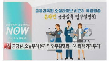  금감원, 오늘부터 온라인 업무설명회…“사회적 거리두기” 外