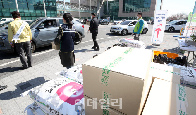 '드라이브스루 마켓'으로 지역 코로나19 피해 농민 돕기 나선 용인시                                                                                                                        