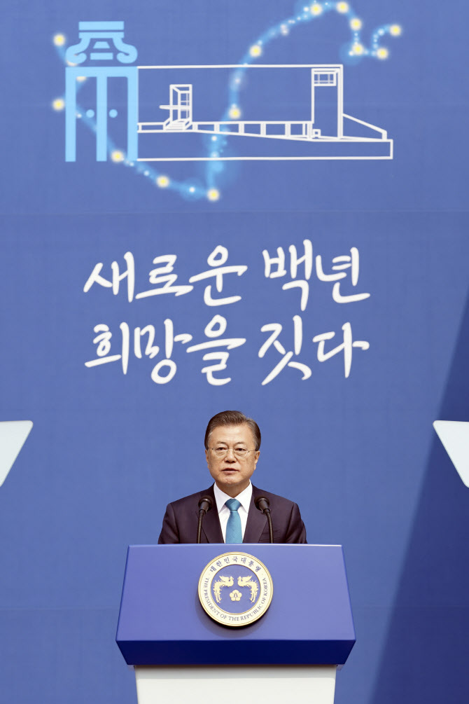 [포토] 기념사 하는 문재인 대통령