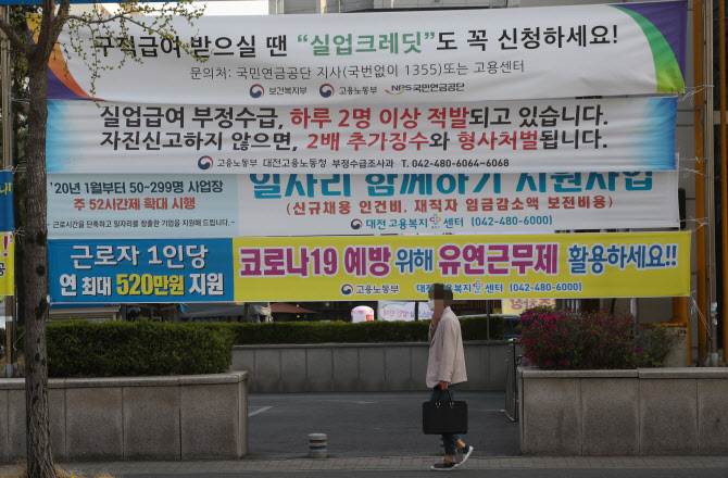 취업자 10년만에 줄고 '일시휴직' 360% 폭증…코로나발 고용빙하기