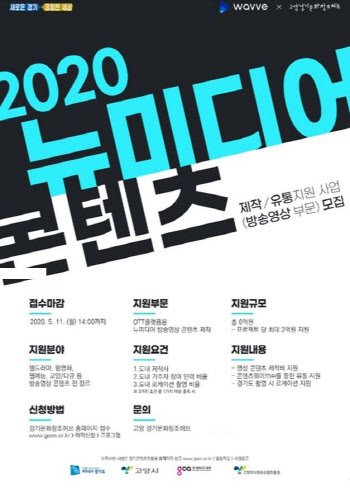 경기콘텐츠진흥원·웨이브, 뉴미디어 콘텐츠 참여기업 모집
