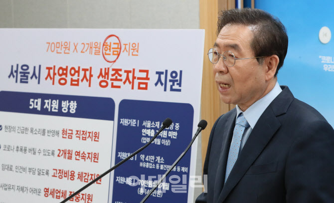 [포토]영세 자영업자·소상공인 월 70만원씩 2개월간 지급