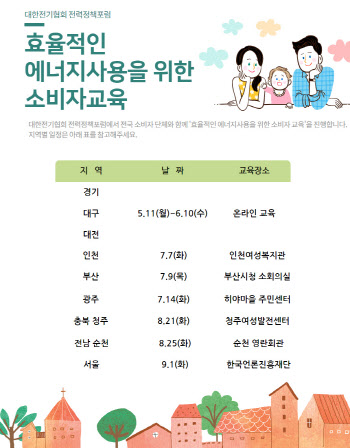 전기협회, 전국 9개 소비자단체 대상 에너지 소비효율 개선 교육