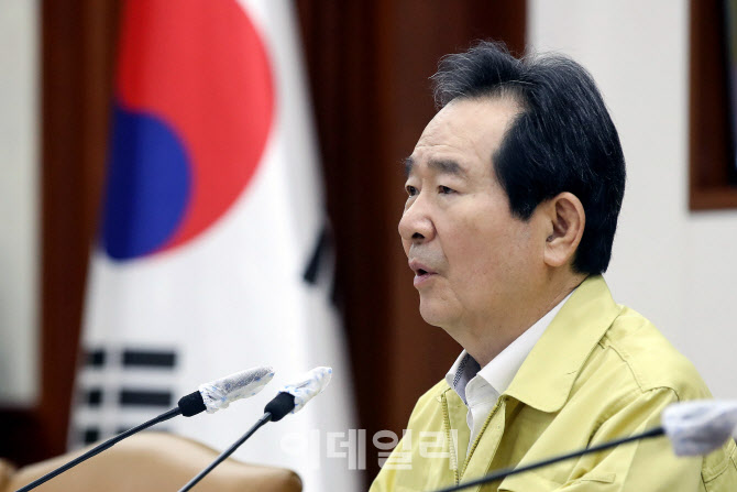 [포토] 정세균 총리, 중대본 회의 모두발언