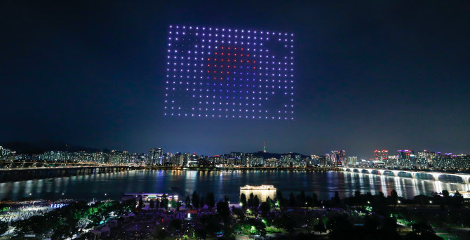 드론으로 만든 태극기                                                                                                                                                                                    