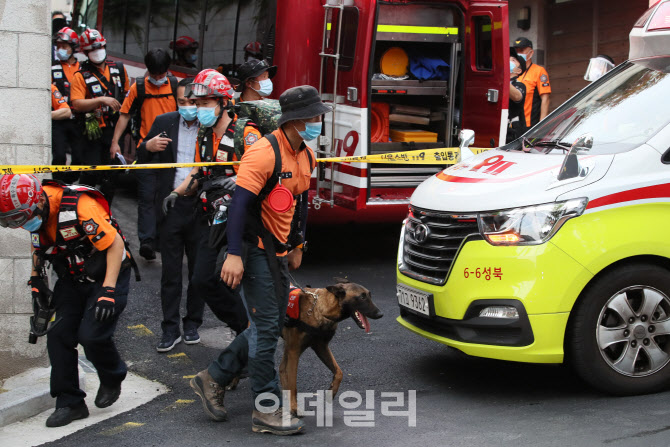 탐지견 투입된 박원순 서울시장 수색 현장                                                                                                                                                           