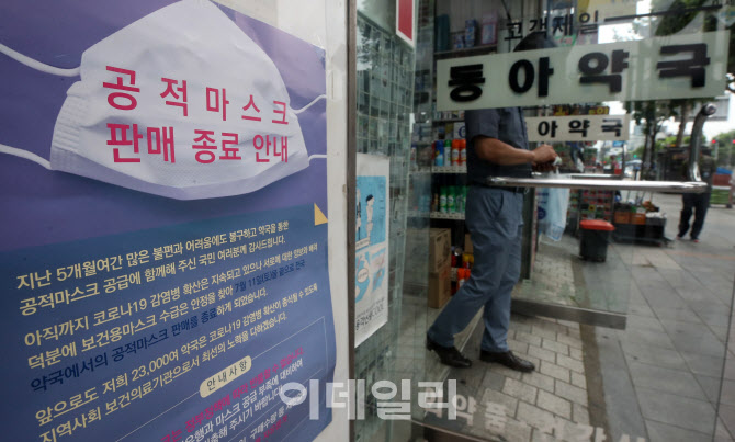 공적마스크제도 종료                                                                                                                                                                               