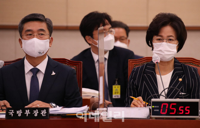 국회 법사위 출석한 추미애-서욱                                                                                                                                                                    