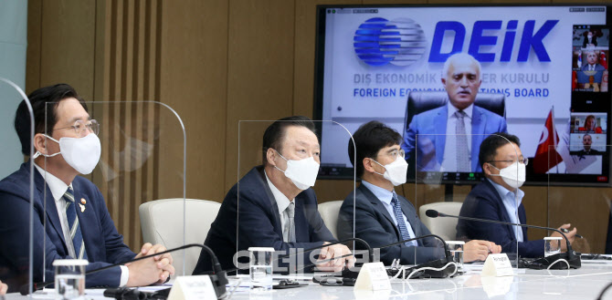 '한국·터키 비즈니스 포럼' 참석한 성윤모-박용만-공영운                                                                                                                                  