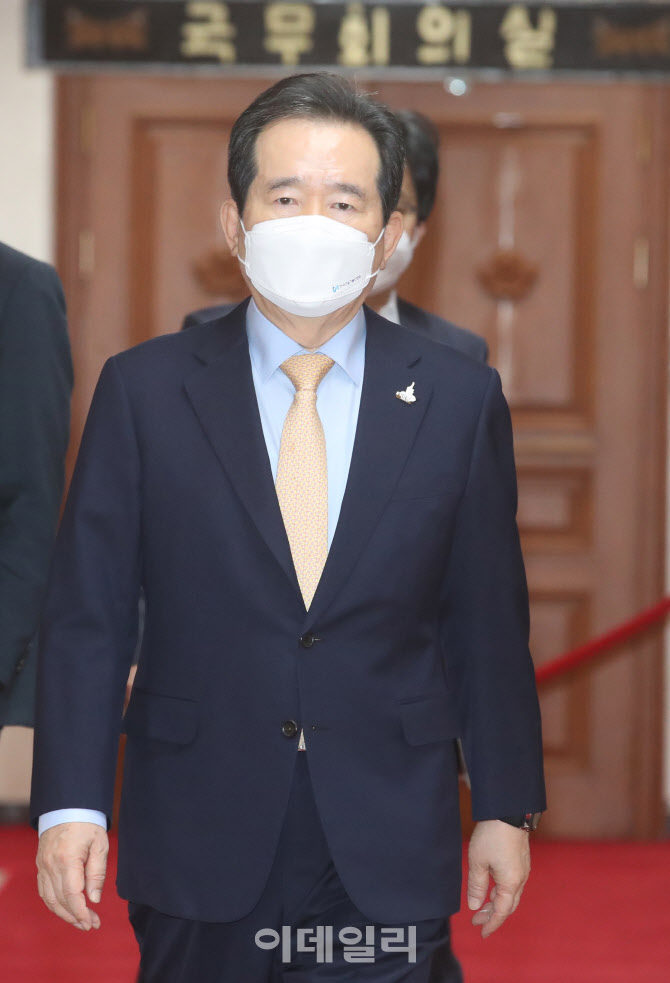 회의 참석하는 정세균 국무총리                                                                                                                                                                     