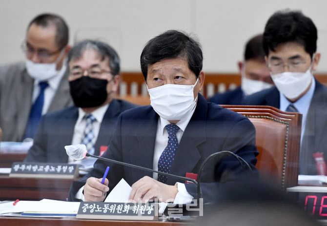 국정감사, '질의 듣는 박수근 중앙노동위원장'                                                                                                                                             
