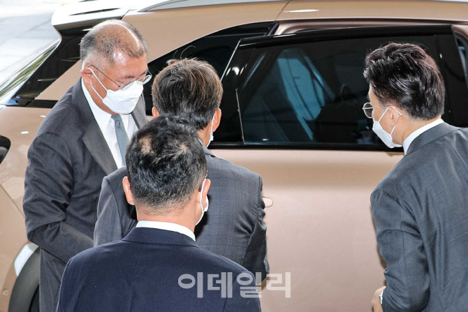 수소경제위원회 참석하는 정의선 회장                                                                                                                                                               