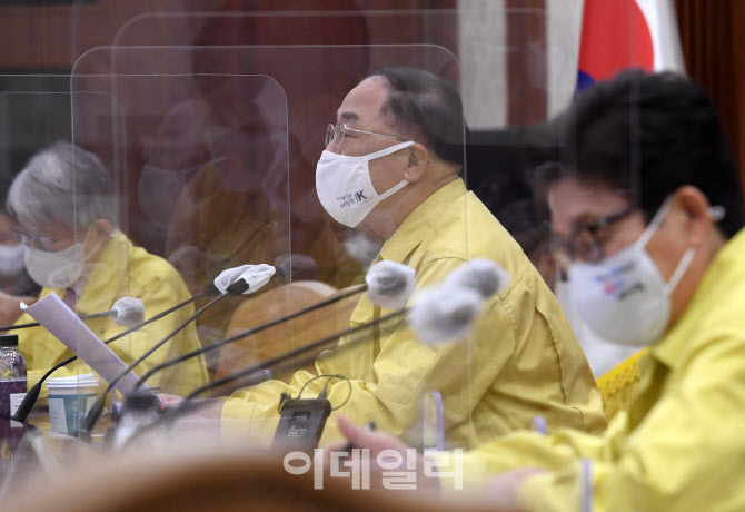  회의주재하는 홍남기 부총리                                                                                                                                                                       