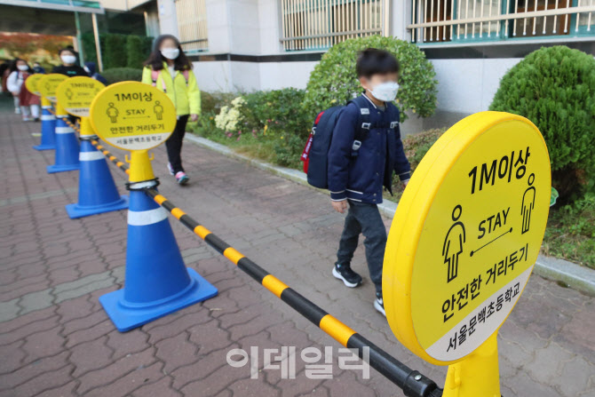 등굣길 안전한 거리두기                                                                                                                                                                            