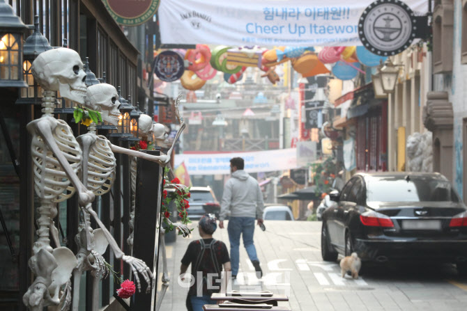 이태원, 핼러윈 데이 앞두고 한산한 모습                                                                                                                                                            