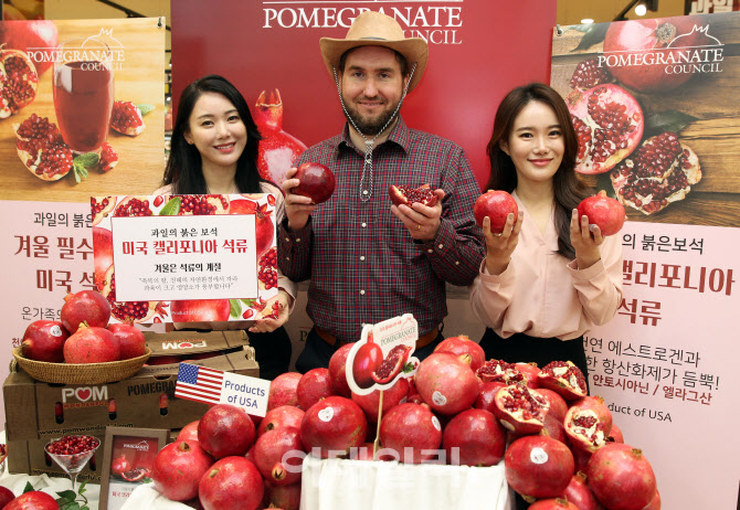  석류 홍보하는 미 대사관 농무관                                                                                                                                                                   