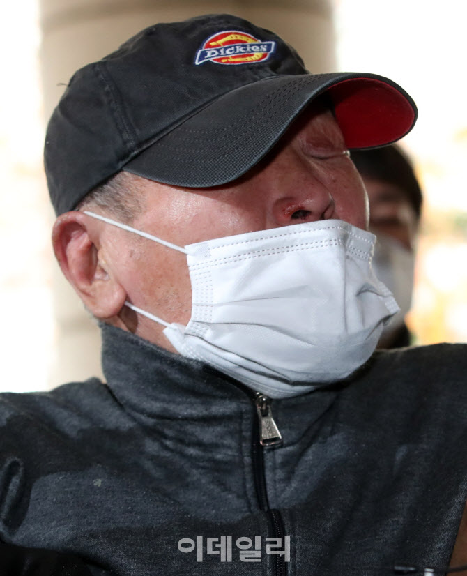 눈 감은 서울 공덕동 모텔 방화범                                                                                                                                                                   