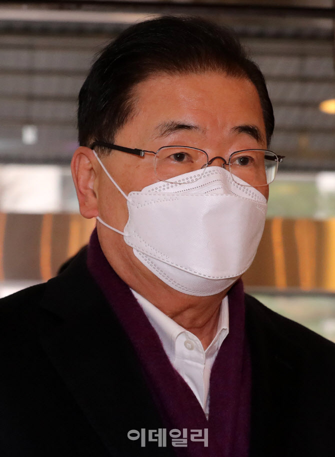 청문회 준비 사무실 출근하는 정의용 후보자                                                                                                                                                         