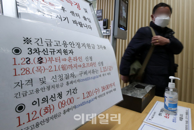 고용부, 오늘부터 3차 긴급고용안정지원금 접수 시작합니다                                                                                                                                           