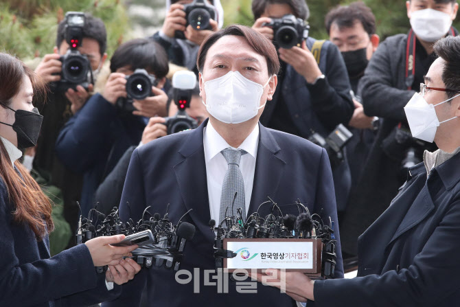 사퇴 입장 밝히는 윤석열 검찰총장                                                                                                                                                                  