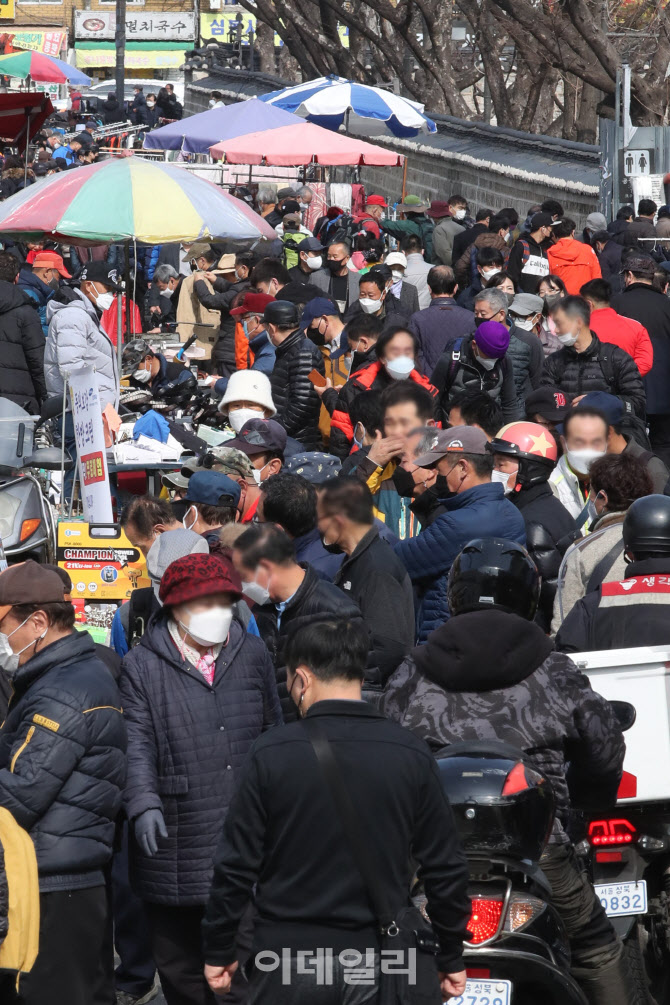 북적이는 시장…사회적 거리두기 경각심 필요                                                                                                                                                        