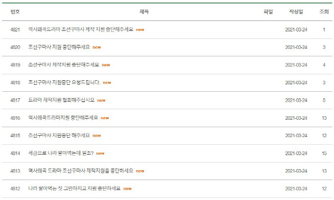 ” ‘조선 구 마사’과세 신청”.. 문경시 홈페이지 항의