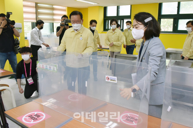 학교 급식실 방역상황 꼼꼼하게 점검하는 김부겸 총리                                                                                                                                                