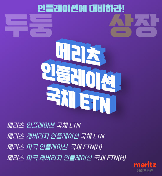 메리츠證, 물가연동채 추종 ETN 4종 신규 상장