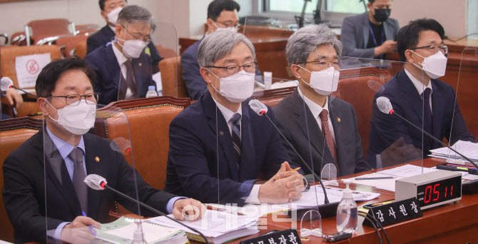 법사위 전체회의, '답변하는 최재형 감사원장'                                                                                                                                             