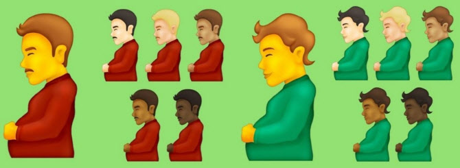 "망조"vs"다양성 존중"…애플 '임신男' 이모티콘 찬반논쟁 - Vimarsana News