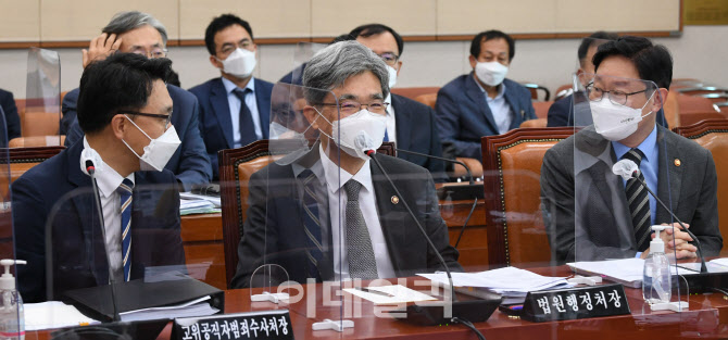 법사위, '대화하는 박범계-김상환-김진욱'                                                                                                                                                 