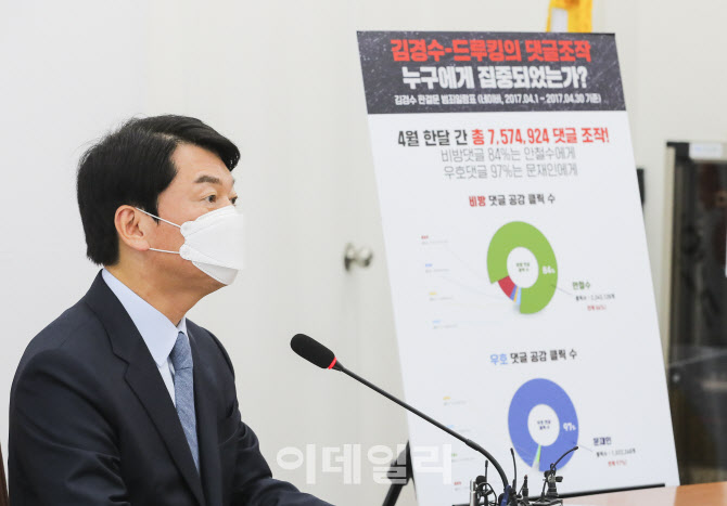 안철수 국민의당 대표, 드루킹 댓글조작 대통령 입장 촉구                                                                                                                                            