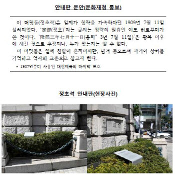 한은, 이토 히로부미가 쓴 화폐박물관 머릿돌 글씨 '안내판' 설치