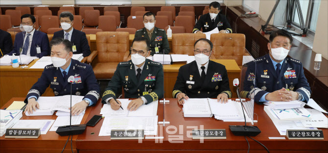 국정감사 출석한 육해공 참모총장                                                                                                                                                                   