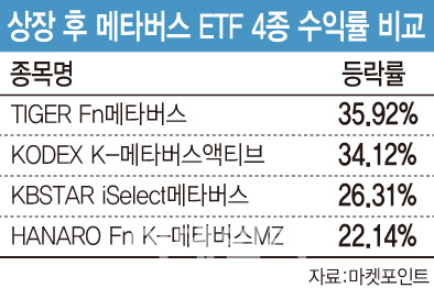 닮은 듯 다른'…제 색깔 내기 시작한 메타버스 Etf 4종