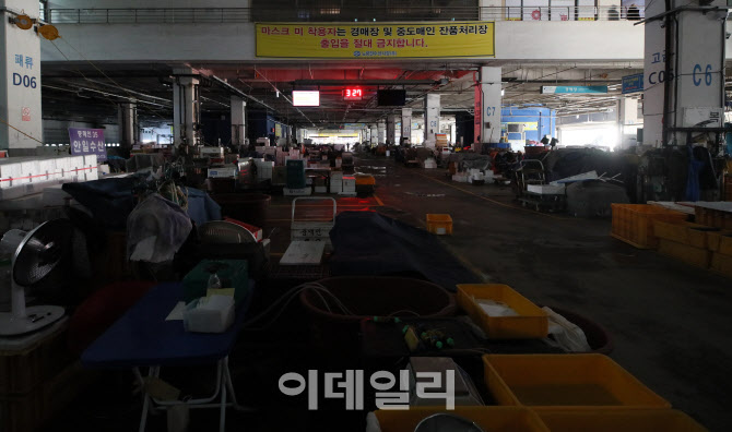 노량진 수산시장 집단감염, 코로나19로 한산                                                                                                                                                         