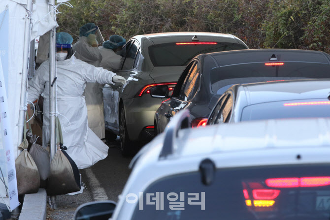 코로나19 확진자 증가, 북적이는 선별검사소                                                                                                                                                         