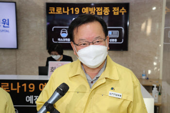 병원 간 김 총리 “코로나 백신, 가장 강력한 방어벽”
