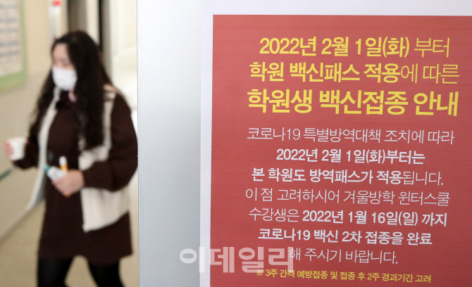 22년 2월 부터 청소년도 방역패스 적용                                                                                                                                                              