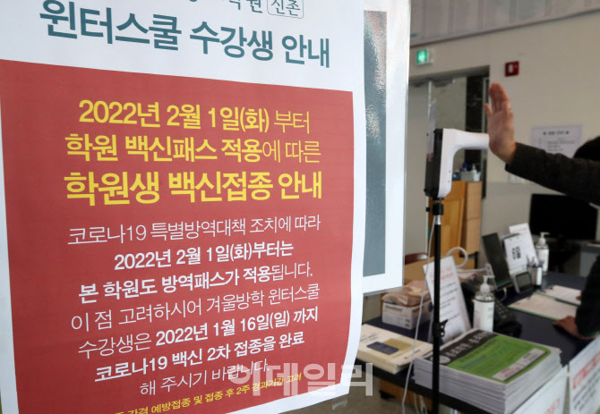 방역패스 의무화 확대                                                                                                                                                                              