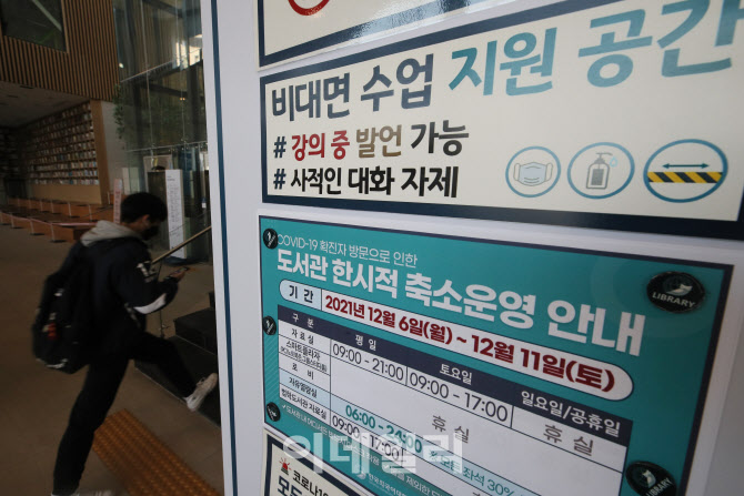 긴장감 멤도는 대학 도서관                                                                                                                                                                         