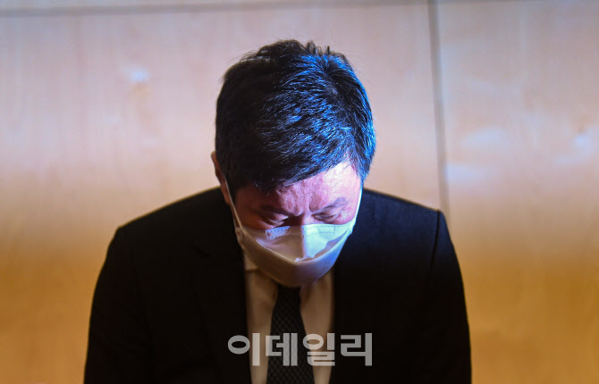  대국민 사과 발표하는 정몽규 HDC 회장                                                                                                                                                             