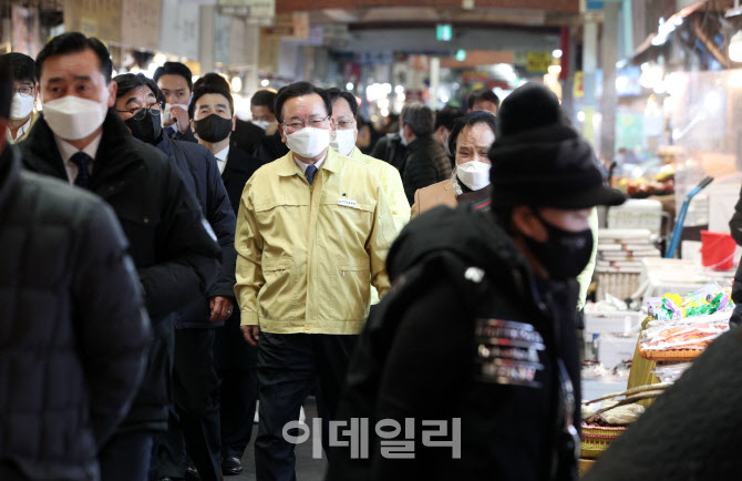 김부겸 국무총리, 설 명절 물가 및 방역 상황 점검                                                                                                                                                   