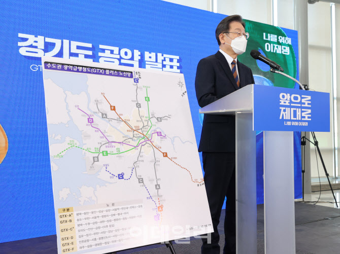 경기도 정책 공약 발표하는 이재명                                                                                                                                                                  