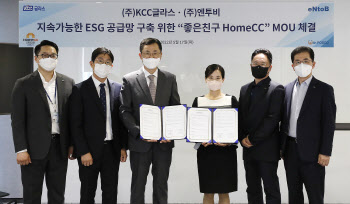 KCC글라스, 엔투비와 MOU…‘홈씨씨 인테리어’ ESG 경영 개선