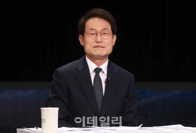 토론회 참석한 조희연 서울시교육감 후보                                                                                                                                                            