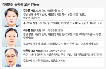 尹정부 첫 검찰총장은?…'비윤'김후곤·'친윤'이두봉·이원석 하마평