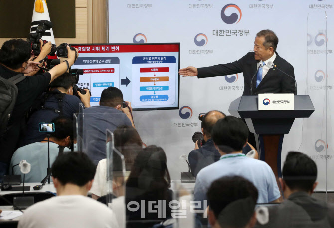  이상민 행안부장관, '경찰업무조직 신설'                                                                                                                                                 